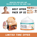 Pack Of 02 | Wokali Body Scrub And Whitening Cream For Private Parts - Underarms